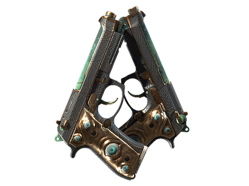StatTrak™ Dual Berettas | Angel Eyes (Battle-Scarred) — изображение скина CS2, редкость Restricted
