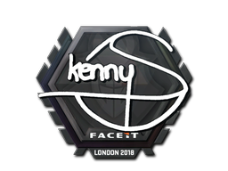 Sticker | kennyS | London 2018 — CS2 skin image, High Grade rarity