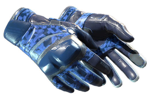 ★ Moto Gloves | Polygon (Well-Worn) — изображение скина CS2, редкость Extraordinary
