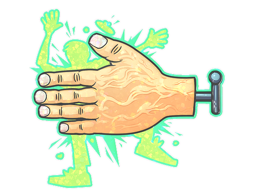 Sticker | High Five! (Glitter) — CS2 skin image, Remarkable rarity