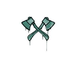 Sealed Graffiti | X-Axes (Frog Green) — CS2 skin image, Base Grade rarity