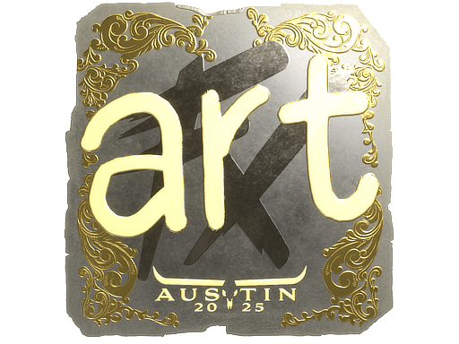 Sticker | arT (Gold) | Austin 2025 — CS2 skin image, Extraordinary rarity