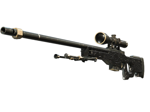 Souvenir AWP | Black Nile (Well-Worn) — изображение скина CS2, редкость Mil-Spec Grade