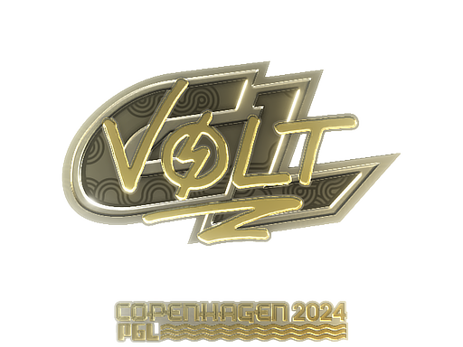 Sticker | volt (Gold) | Copenhagen 2024 — CS2 skin image, Extraordinary rarity