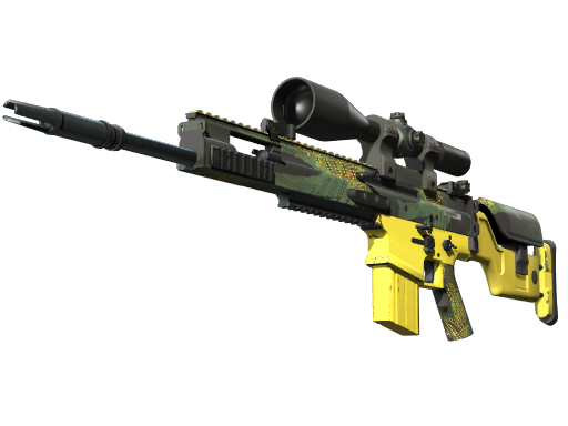 StatTrak™ SCAR-20 | Jungle Slipstream (Battle-Scarred) — изображение скина CS2, редкость Mil-Spec Grade