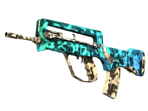 FAMAS | Waters of Nephthys (Battle-Scarred) — изображение скина CS2, редкость Classified