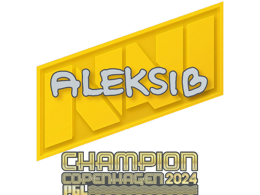 Sticker | Aleksib (Champion) | Copenhagen 2024 — CS2 skin image, High Grade rarity