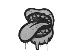 Sealed Graffiti | Eat It (Shark White) — CS2 skin image, Base Grade rarity