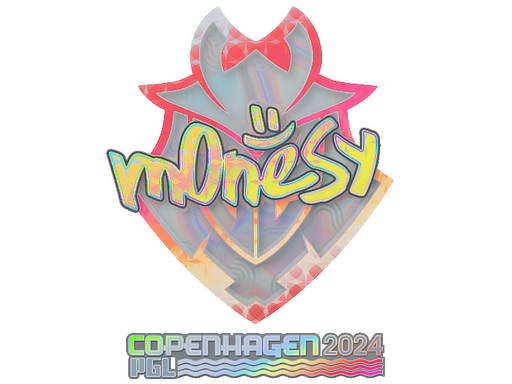 Sticker | m0NESY (Holo) | Copenhagen 2024 — CS2 skin image, Exotic rarity