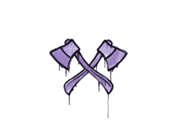 Sealed Graffiti | X-Axes (Violent Violet) — CS2 skin image, Base Grade rarity