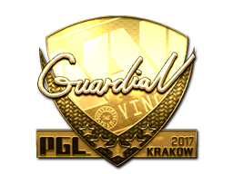Sticker | GuardiaN (Gold) | Krakow 2017 — CS2 skin image, Extraordinary rarity