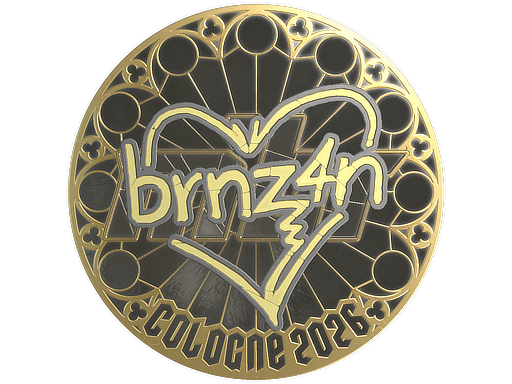 Sticker | brnz4n (Gold) | Cologne 2026 — CS2 skin image, Extraordinary rarity