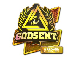 Sticker | GODSENT (Holo) | Atlanta 2017 — CS2 skin image, Remarkable rarity