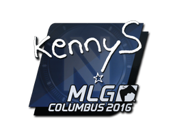 Sticker | kennyS | MLG Columbus 2016 — CS2 skin image, High Grade rarity