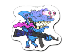 Sticker | Blue Shark Shooter — CS2 skin image, High Grade rarity
