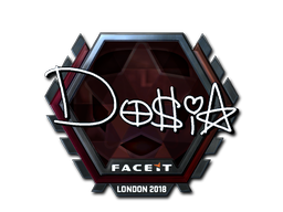 Sticker | Dosia (Foil) | London 2018 — CS2 skin image, Remarkable rarity
