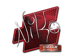Sticker | NiKo | Atlanta 2017 — CS2 skin image, High Grade rarity