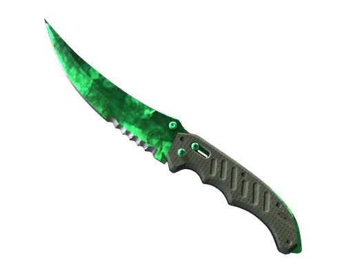 ★ Flip Knife | Gamma Doppler Emerald (Minimal Wear) — CS2 skin image, Covert rarity