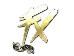 Sticker | Fluxo (Gold) | Paris 2023 — CS2 skin image, Extraordinary rarity