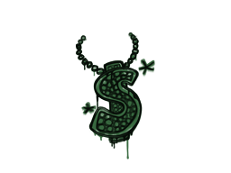 Sealed Graffiti | Bling (Jungle Green) — CS2 skin image, Base Grade rarity