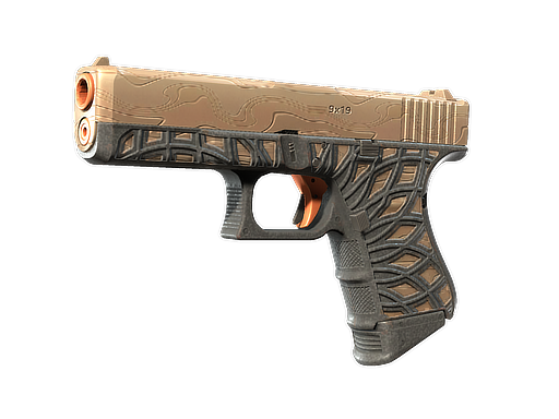 Glock-18 | Ifrit Lattice (Battle-Scarred) — изображение скина CS2, редкость Restricted