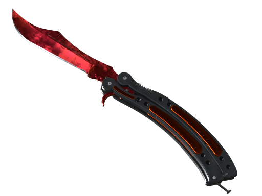 ★ Butterfly Knife | Doppler Ruby (Factory New) — CS2 skin image, Covert rarity