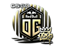Sticker | OG (Gold) | 2020 RMR — CS2 skin image, Extraordinary rarity