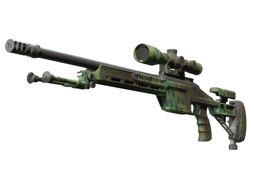 SSG 08 | Jungle Dashed (Battle-Scarred) — изображение скина CS2, редкость Consumer Grade