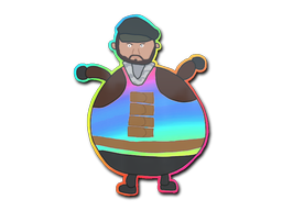 Sticker | Poorly Drawn Balkan (Holo) — CS2 skin image, Remarkable rarity