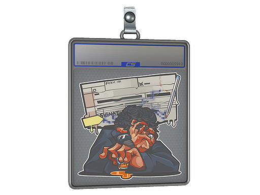 Sticker Slab | Cursed Penmanship — CS2 skin image, High Grade rarity