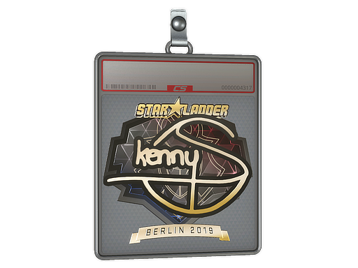 Sticker Slab | kennyS (Gold) | Berlin 2019 — CS2 skin image, Extraordinary rarity