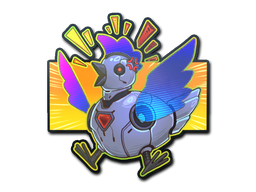 Sticker | Cyber Chicken (Holo) — CS2 skin image, Remarkable rarity