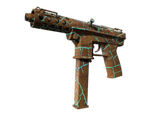 Tec-9 | Cracked Opal (Well-Worn) — изображение скина CS2, редкость Mil-Spec Grade