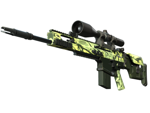 SCAR-20 | Outbreak (Well-Worn) — изображение скина CS2, редкость Mil-Spec Grade