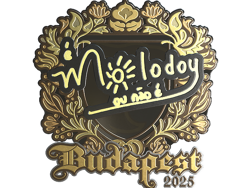 Sticker | molodoy (Gold) | Budapest 2025 — CS2 skin image, Extraordinary rarity