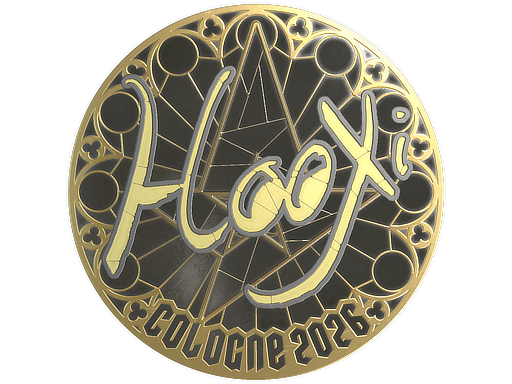 Sticker | HooXi (Gold) | Cologne 2026 — CS2 skin image, Extraordinary rarity