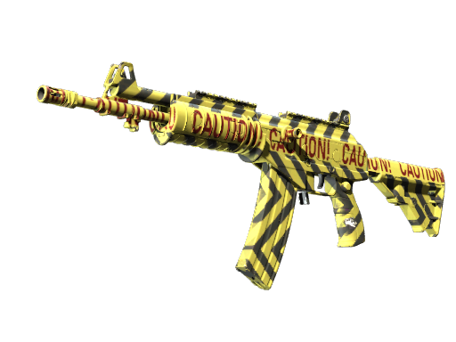 Galil AR | CAUTION! (Well-Worn) — изображение скина CS2, редкость Restricted