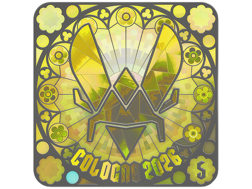 Sticker | Vitality (Holo, Ranked) | Cologne 2026 — CS2 skin image, Exotic rarity