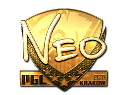 Sticker | NEO (Gold) | Krakow 2017 — CS2 skin image, Extraordinary rarity