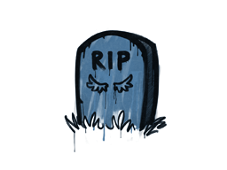 Sealed Graffiti | Tombstone (Monarch Blue) — CS2 skin image, Base Grade rarity