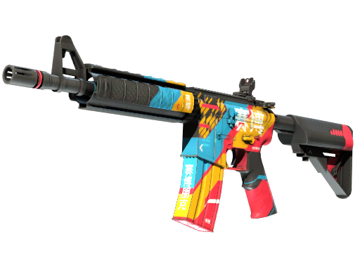 M4A4 | Cyber Security (Well-Worn) — изображение скина CS2, редкость Classified