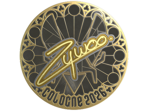 Sticker | ZywOo (Gold) | Cologne 2026 — CS2 skin image, Extraordinary rarity