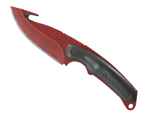 ★ Gut Knife | Crimson Web (Well-Worn) — изображение скина CS2, редкость Covert