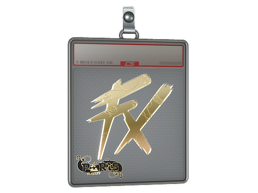 Sticker Slab | Fluxo (Gold) | Paris 2023 — CS2 skin image, Extraordinary rarity