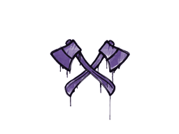 Sealed Graffiti | X-Axes (Monster Purple) — CS2 skin image, Base Grade rarity