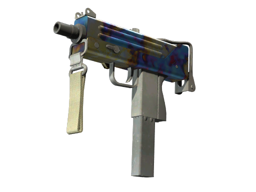 MAC-10 | Case Hardened (Well-Worn) — изображение скина CS2, редкость Restricted