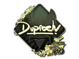 Sticker | dupreeh (Gold) | Rio 2022 — CS2 skin image, Extraordinary rarity