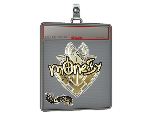 Sticker Slab | m0NESY (Gold) | Paris 2023 — CS2 skin image, Extraordinary rarity
