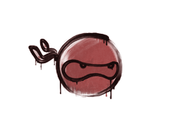 Sealed Graffiti | Ninja (Blood Red) — CS2 skin image, Base Grade rarity