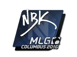 Sticker | NBK- | MLG Columbus 2016 — CS2 skin image, High Grade rarity
